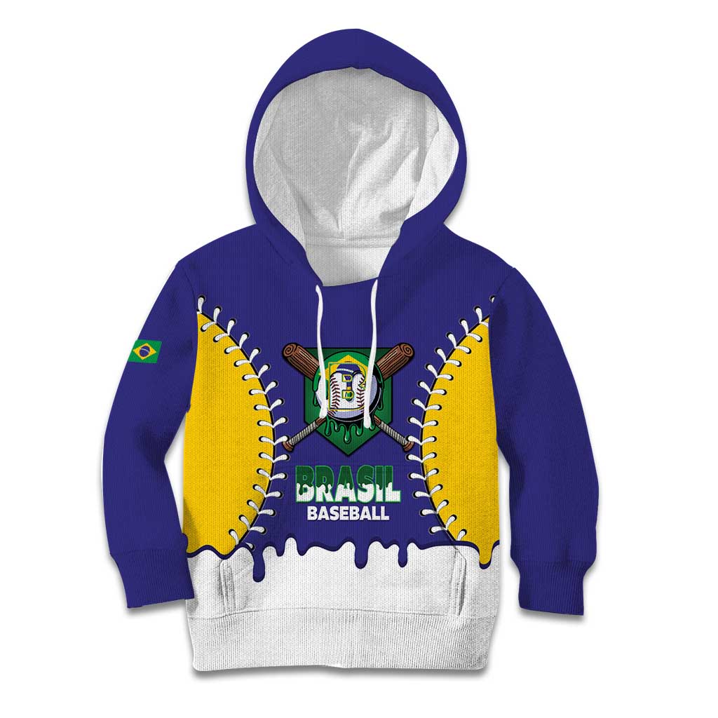 Brazil 2026 Baseball Custom Kid Hoodie Go Champions Drip Style