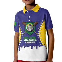 Brazil 2026 Baseball Custom Kid Polo Shirt Go Champions Drip Style