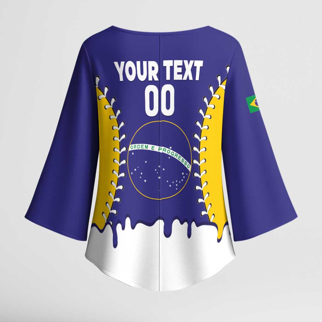 Brazil 2026 Baseball Custom Kimono Sleeve Blouse Go Champions Drip Style