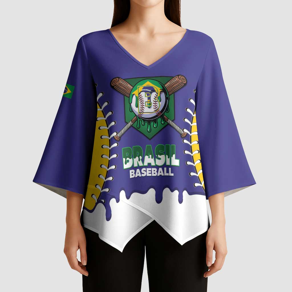 Brazil 2026 Baseball Custom Kimono Sleeve Blouse Go Champions Drip Style