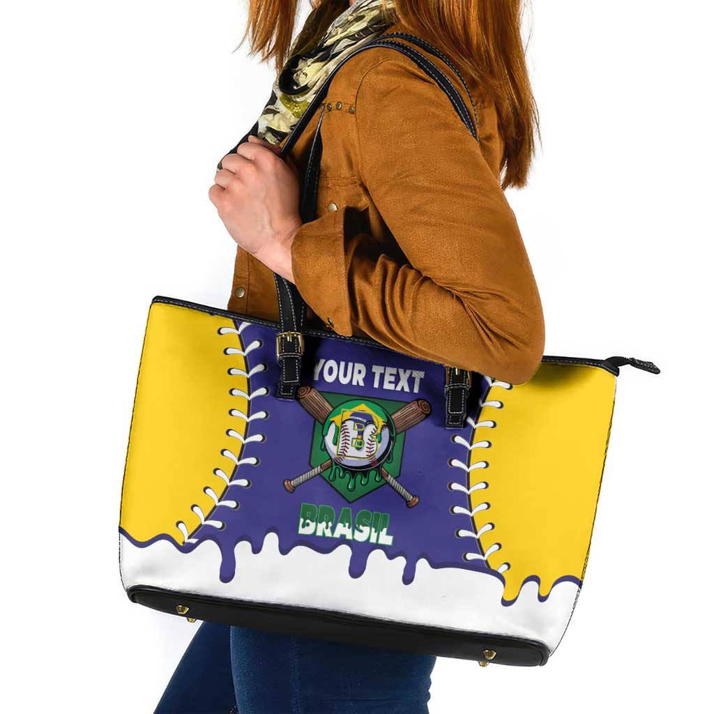 Brazil 2026 Baseball Custom Leather Tote Bag Go Champions Drip Style