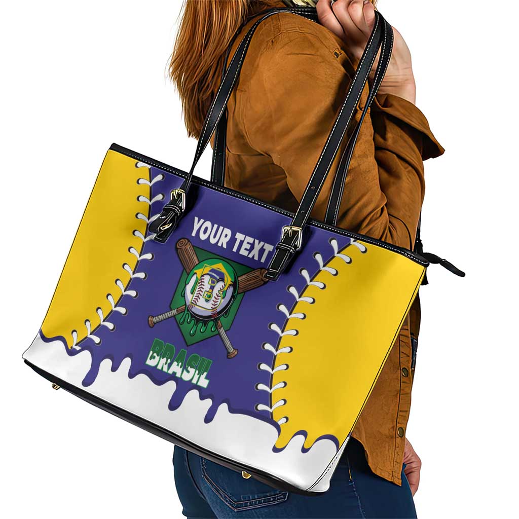 Brazil 2026 Baseball Custom Leather Tote Bag Go Champions Drip Style