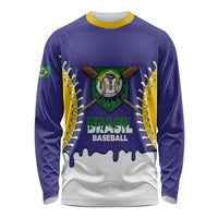 Brazil 2026 Baseball Custom Long Sleeve Shirt Go Champions Drip Style