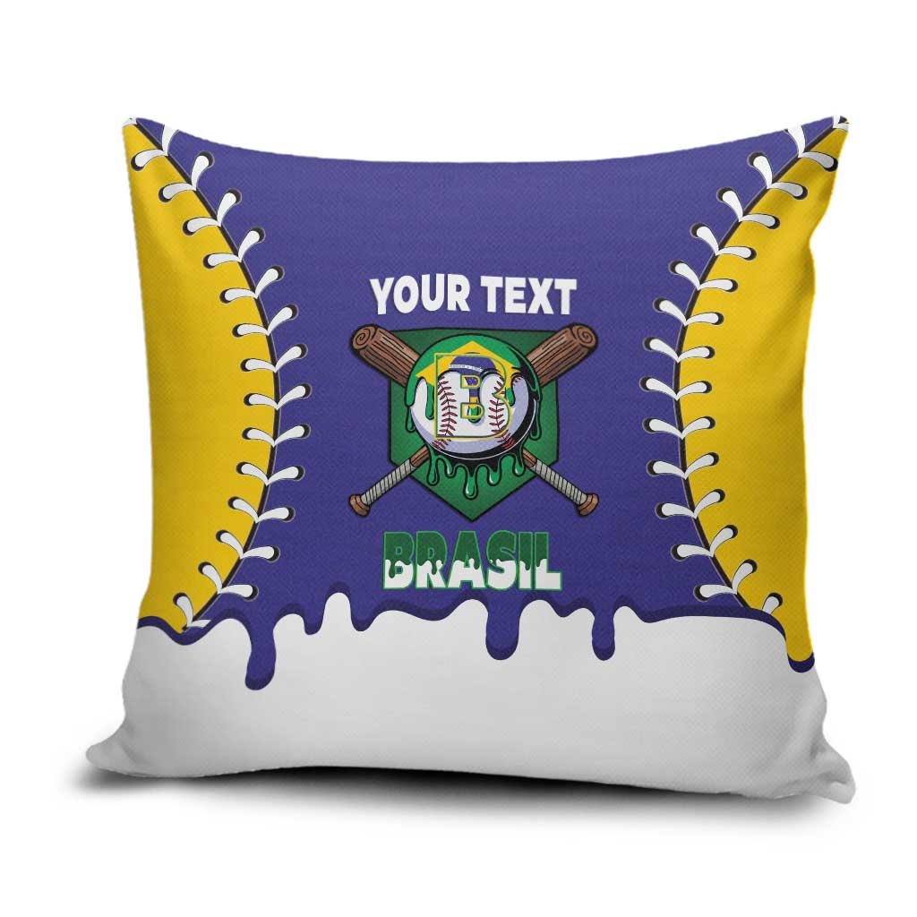 Brazil 2026 Baseball Custom Pillow Cover Go Champions Drip Style