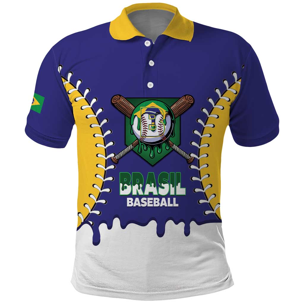 Brazil 2026 Baseball Custom Polo Shirt Go Champions Drip Style