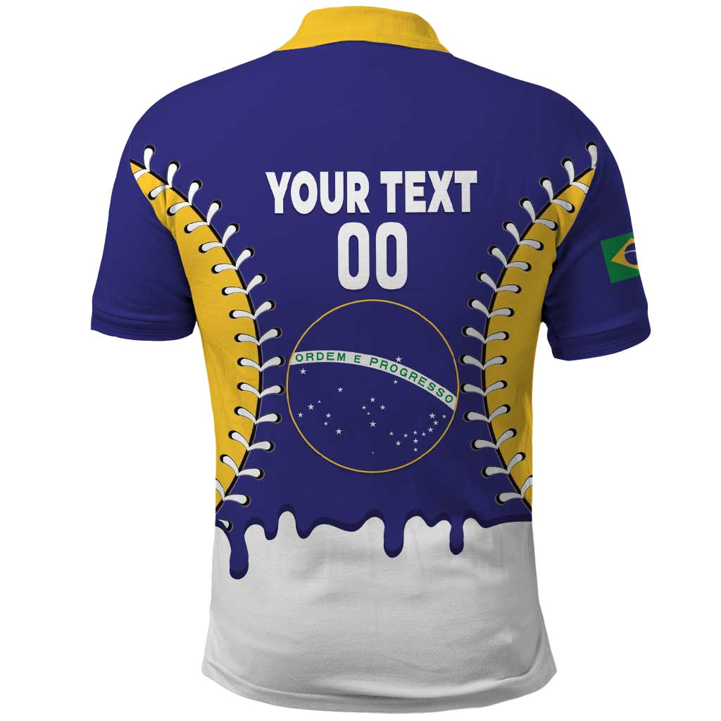 Brazil 2026 Baseball Custom Polo Shirt Go Champions Drip Style