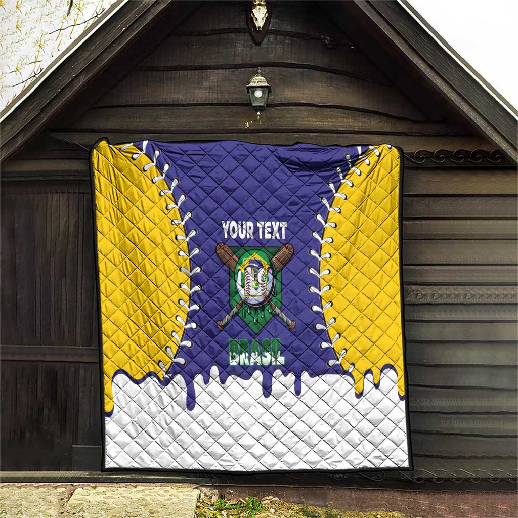 Brazil 2026 Baseball Custom Quilt Go Champions Drip Style