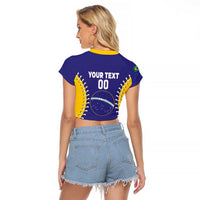 Brazil 2026 Baseball Custom Raglan Cropped T Shirt Go Champions Drip Style