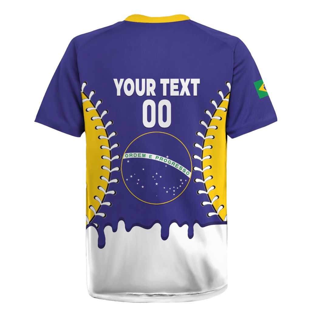Brazil 2026 Baseball Custom Rugby Jersey Go Champions Drip Style