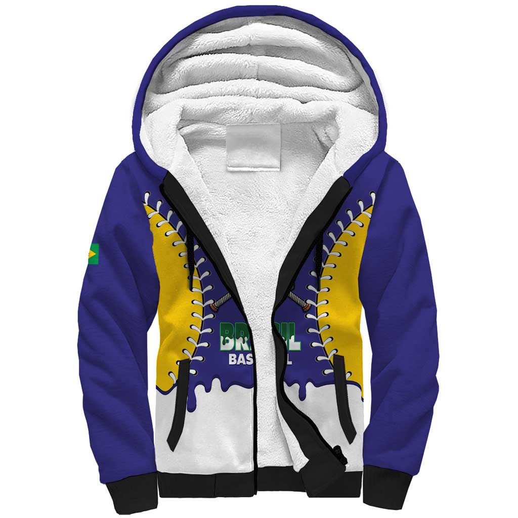 Brazil 2026 Baseball Custom Sherpa Hoodie Go Champions Drip Style