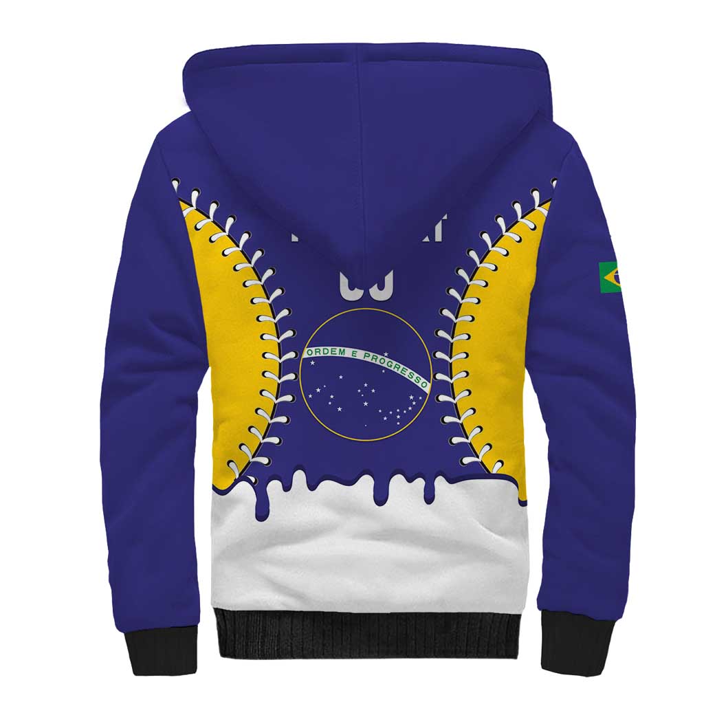 Brazil 2026 Baseball Custom Sherpa Hoodie Go Champions Drip Style