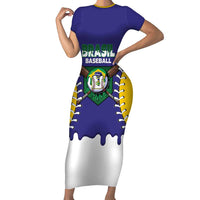 Brazil 2026 Baseball Custom Short Sleeve Bodycon Dress Go Champions Drip Style
