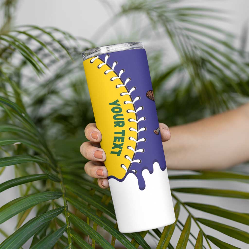 Brazil 2026 Baseball Custom Skinny Tumbler Go Champions Drip Style