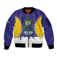 Brazil 2026 Baseball Custom Sleeve Zip Bomber Jacket Go Champions Drip Style