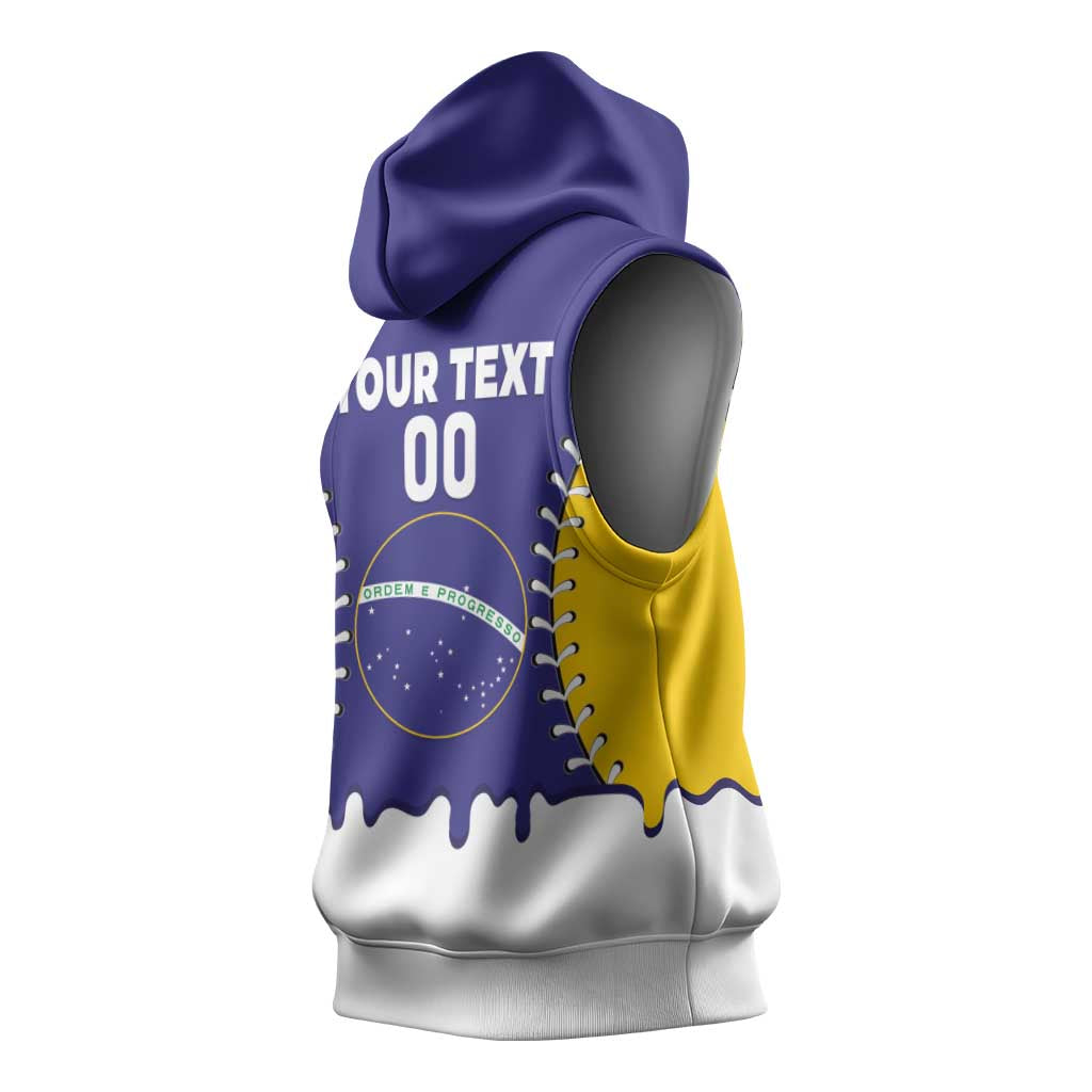 Brazil 2026 Baseball Custom Sleeveless Hoodie Go Champions Drip Style