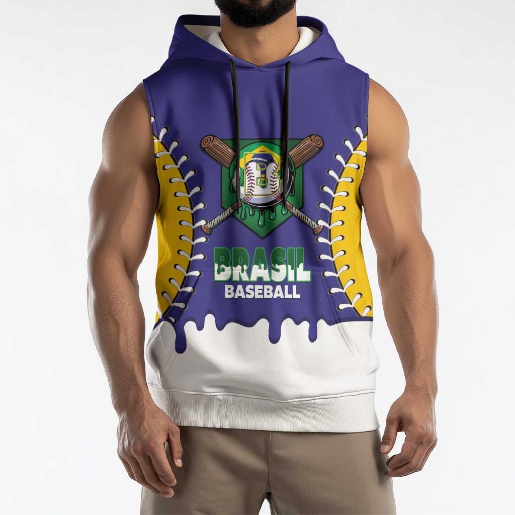 Brazil 2026 Baseball Custom Sleeveless Hoodie Go Champions Drip Style