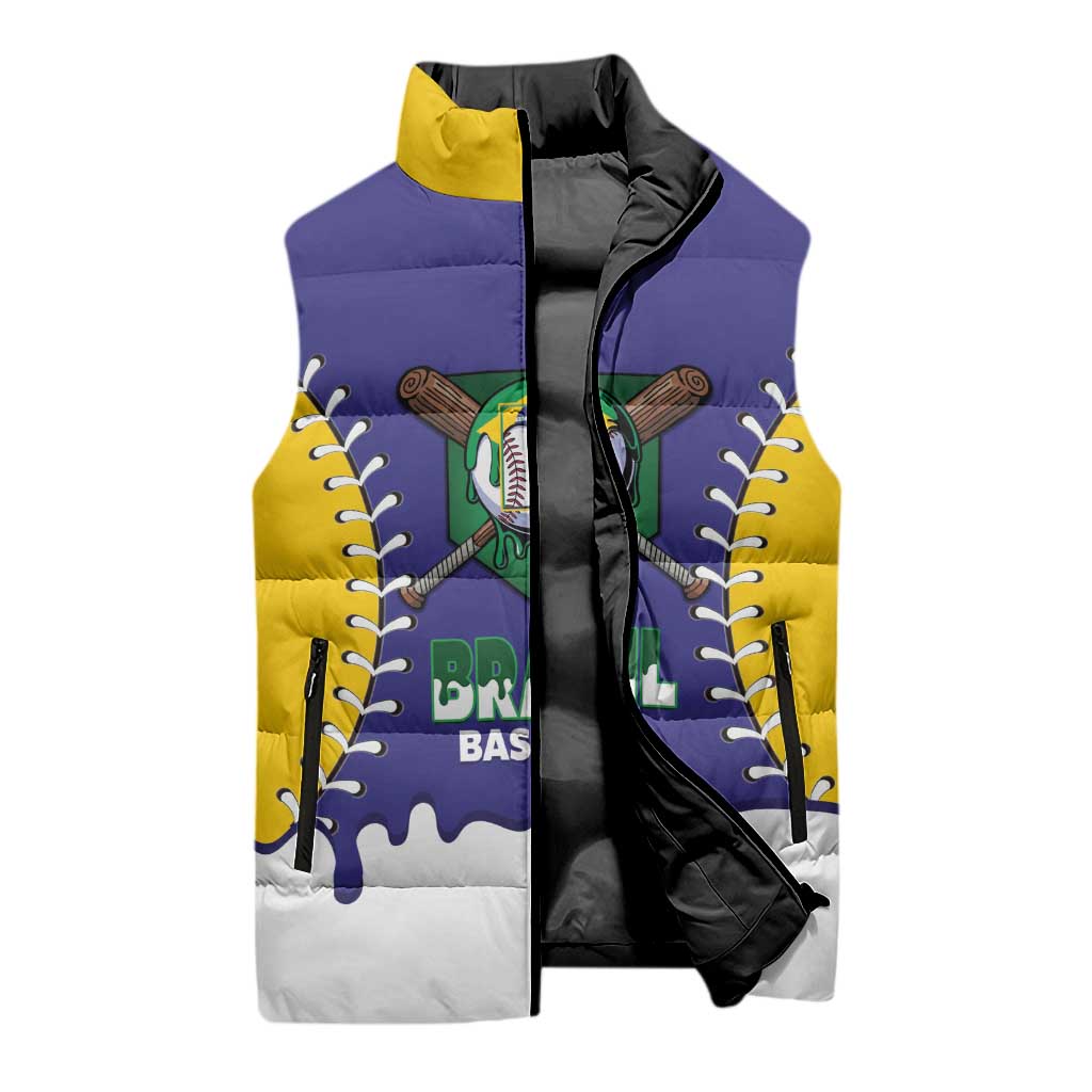 Brazil 2026 Baseball Custom Sleeveless Puffer Jacket Go Champions Drip Style
