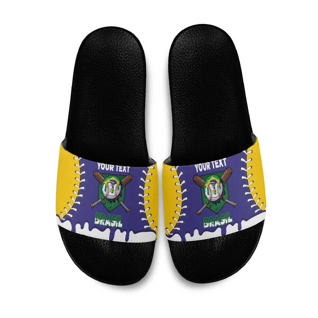 Brazil 2026 Baseball Custom Slide Sandals Go Champions Drip Style