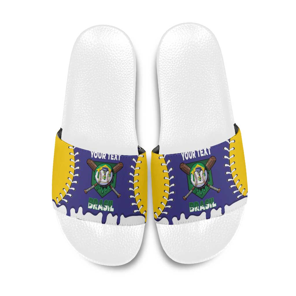 Brazil 2026 Baseball Custom Slide Sandals Go Champions Drip Style