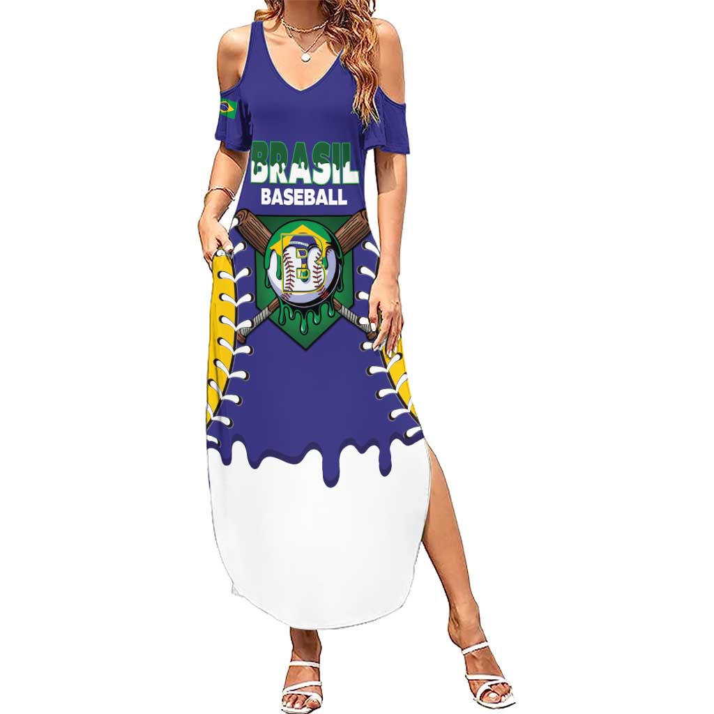 Brazil 2026 Baseball Custom Summer Maxi Dress Go Champions Drip Style