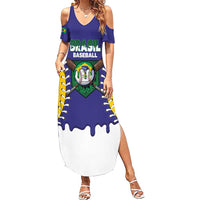 Brazil 2026 Baseball Custom Summer Maxi Dress Go Champions Drip Style