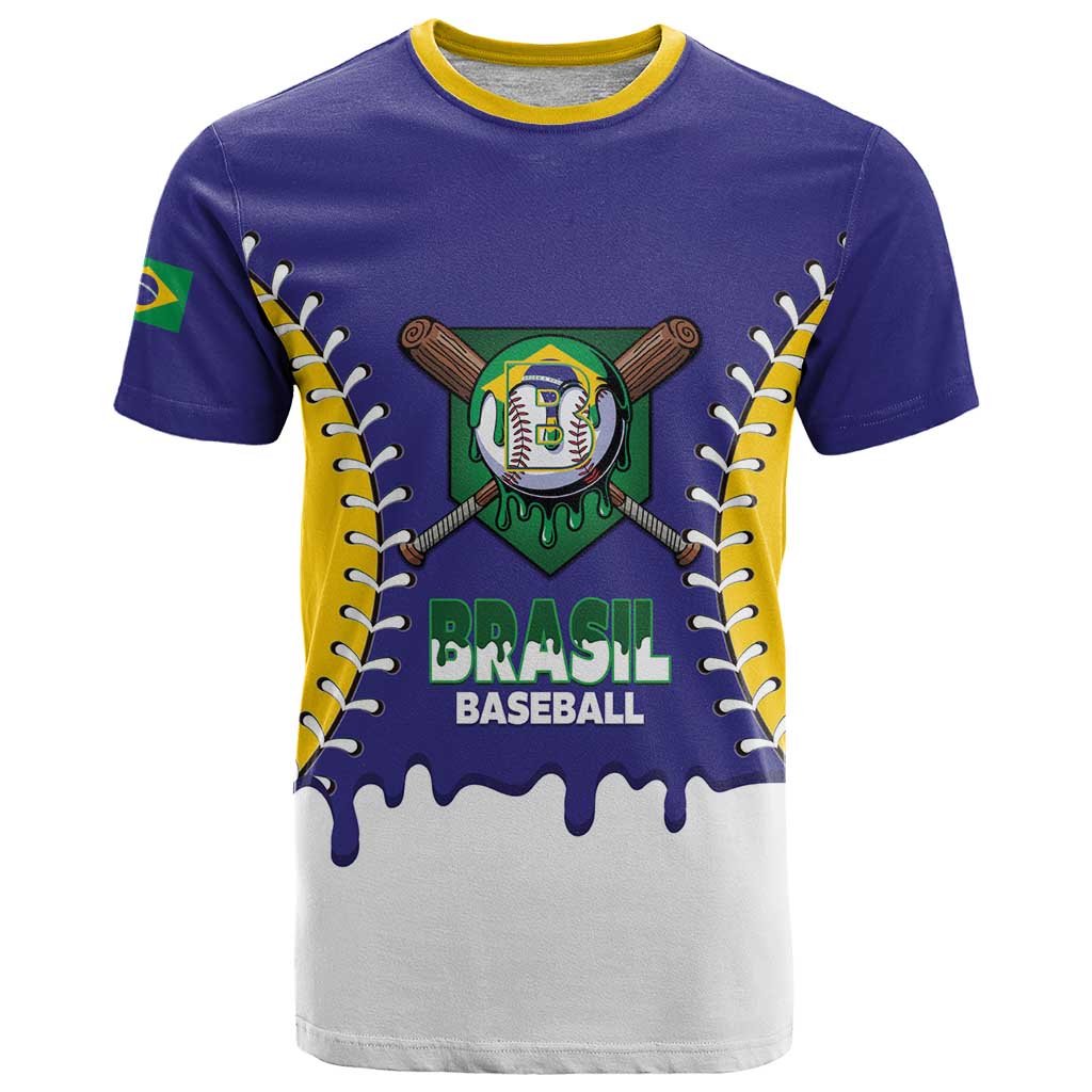 Brazil 2026 Baseball Custom T Shirt Go Champions Drip Style