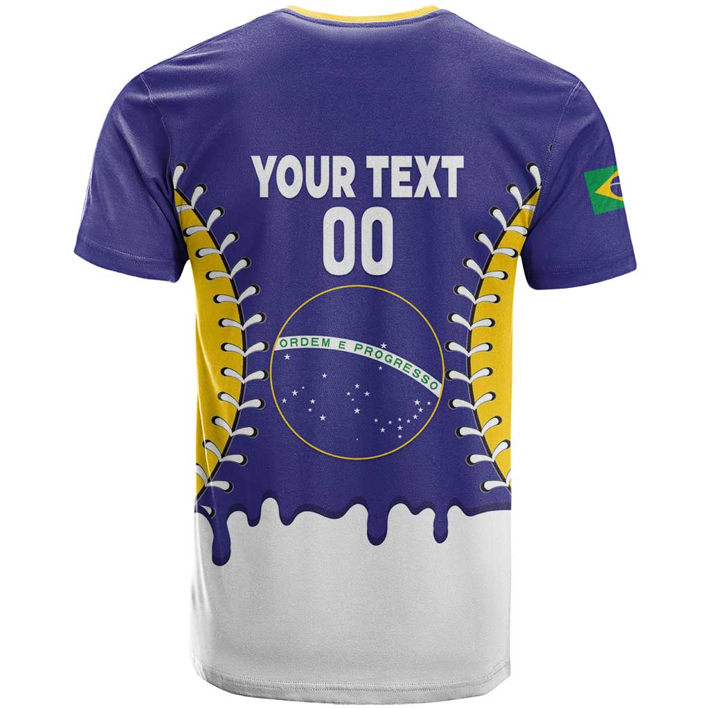 Brazil 2026 Baseball Custom T Shirt Go Champions Drip Style