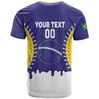 Brazil 2026 Baseball Custom T Shirt Go Champions Drip Style