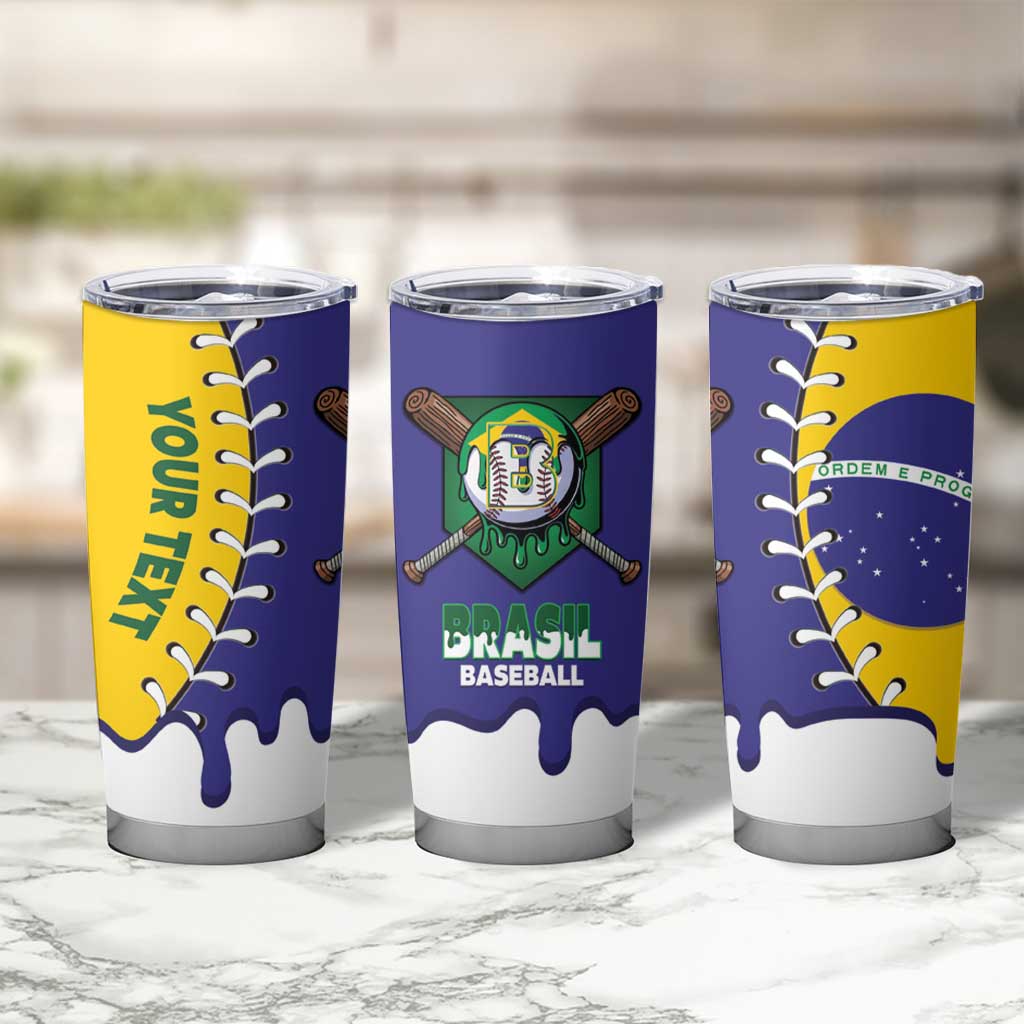 Brazil 2026 Baseball Custom Tumbler Cup Go Champions Drip Style