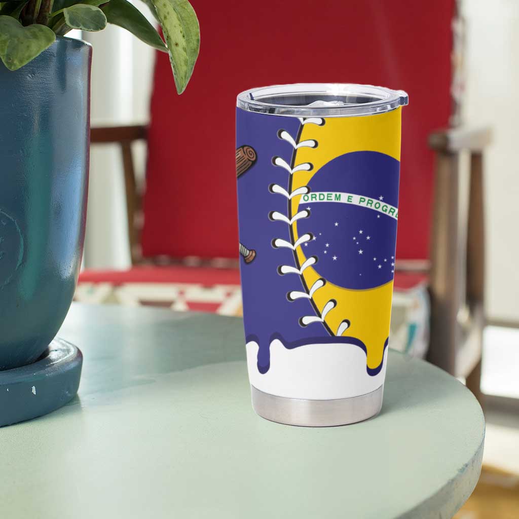 Brazil 2026 Baseball Custom Tumbler Cup Go Champions Drip Style