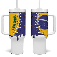 Brazil 2026 Baseball Custom Tumbler With Handle Go Champions Drip Style