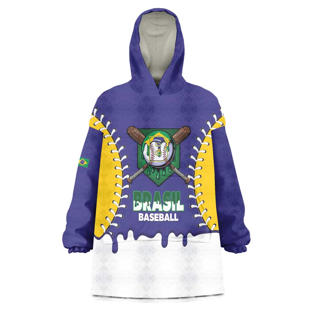 Brazil 2026 Baseball Custom Wearable Blanket Hoodie Go Champions Drip Style