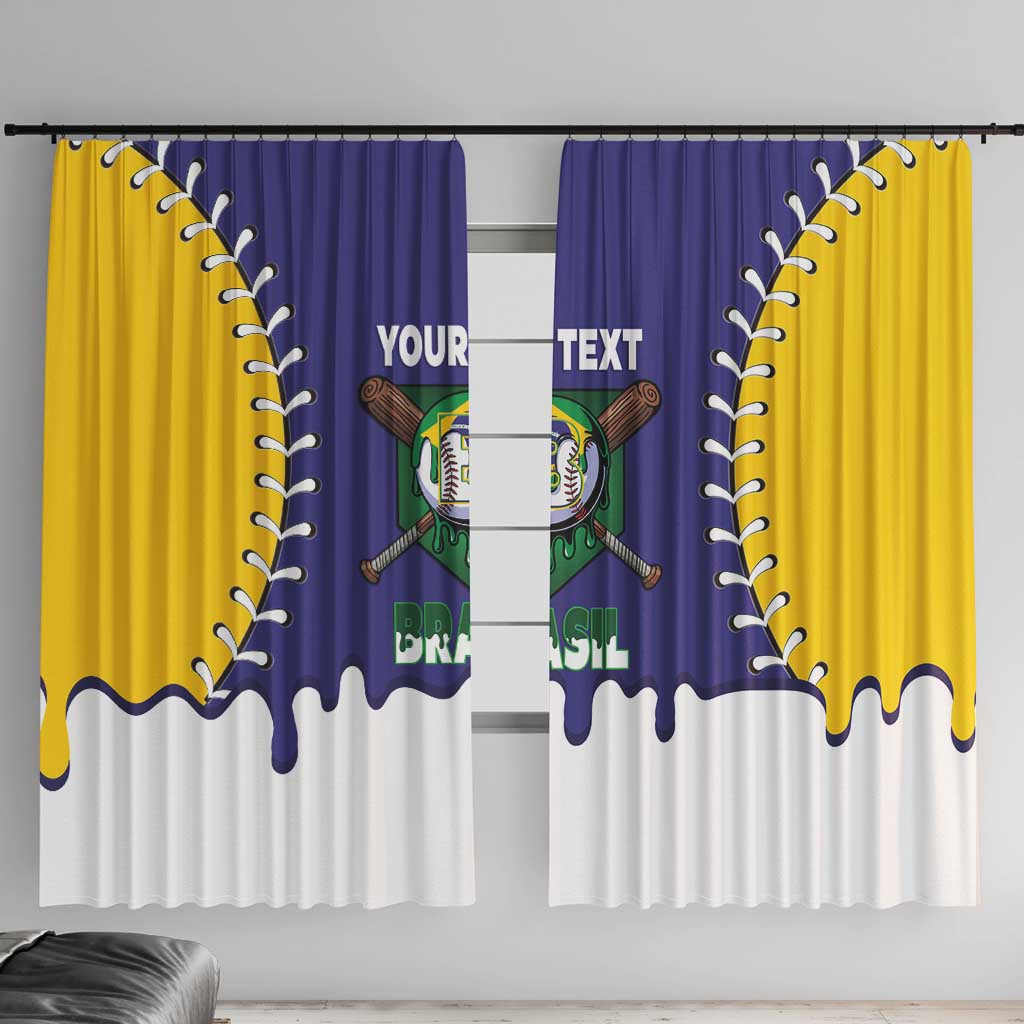 Brazil 2026 Baseball Custom Window Curtain Go Champions Drip Style