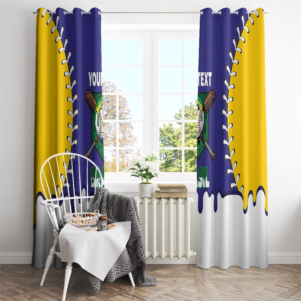 Brazil 2026 Baseball Custom Window Curtain Go Champions Drip Style