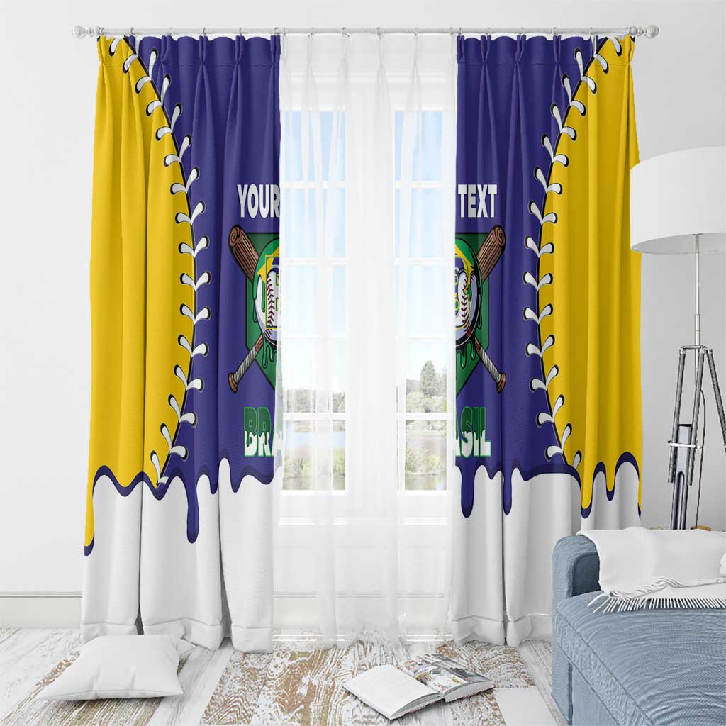 Brazil 2026 Baseball Custom Window Curtain Go Champions Drip Style