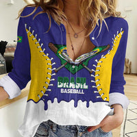 Brazil 2026 Baseball Custom Women Casual Shirt Go Champions Drip Style