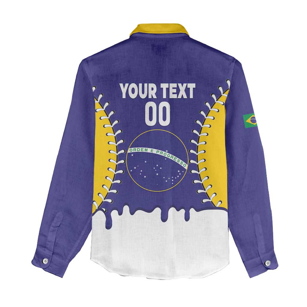 Brazil 2026 Baseball Custom Women Casual Shirt Go Champions Drip Style