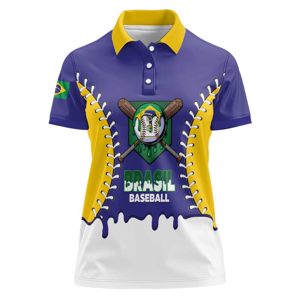 Brazil 2026 Baseball Custom Women Polo Shirt Go Champions Drip Style