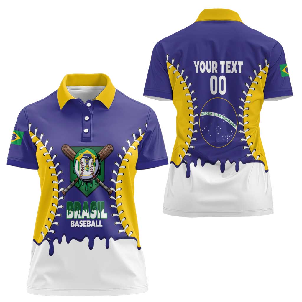 Brazil 2026 Baseball Custom Women Polo Shirt Go Champions Drip Style