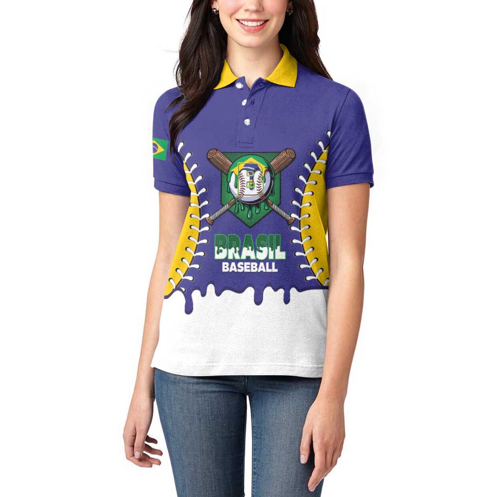 Brazil 2026 Baseball Custom Women Polo Shirt Go Champions Drip Style