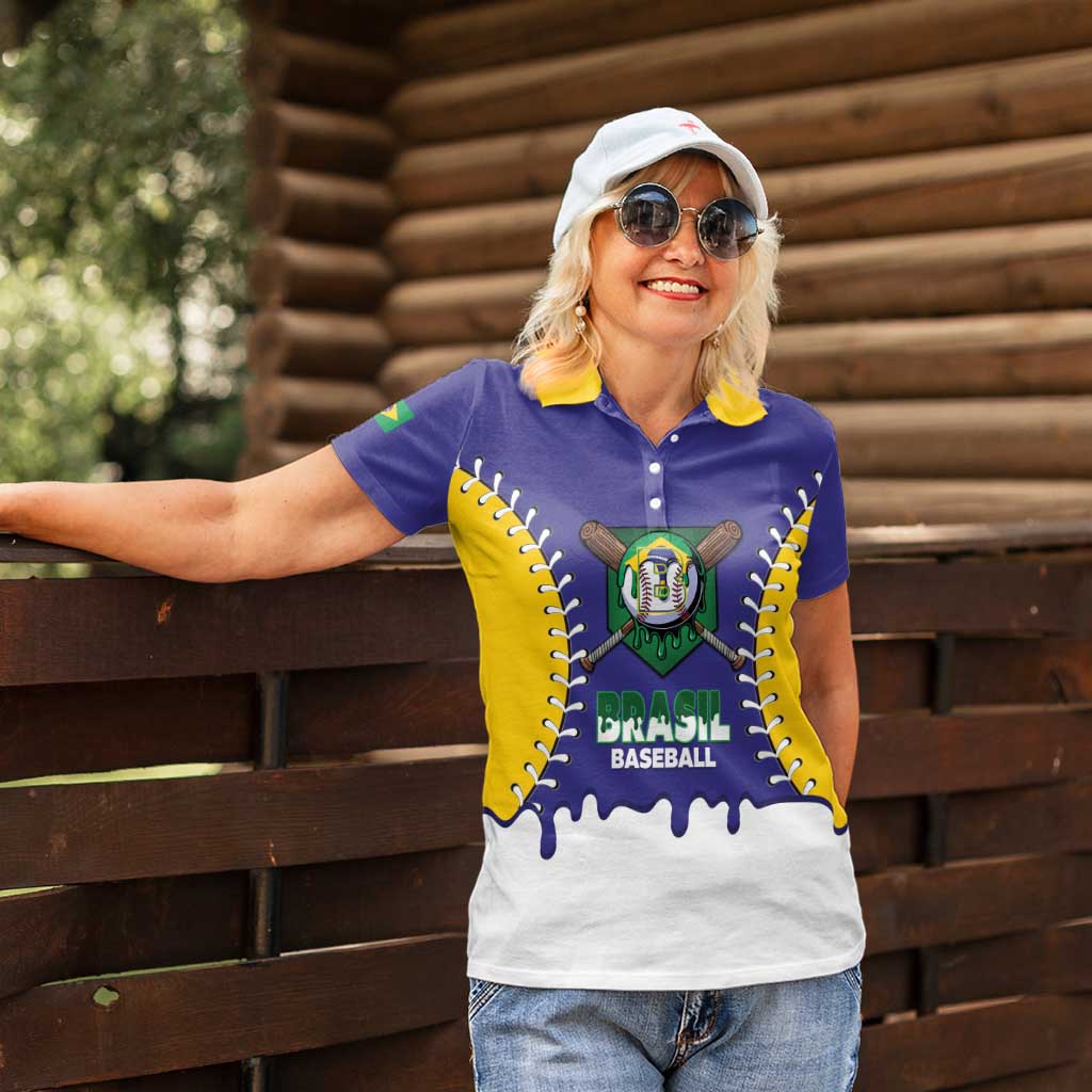 Brazil 2026 Baseball Custom Women Polo Shirt Go Champions Drip Style