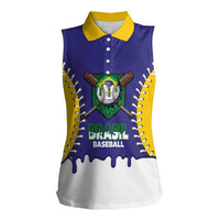 Brazil 2026 Baseball Custom Women Sleeveless Polo Shirt Go Champions Drip Style