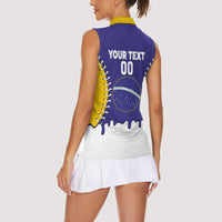 Brazil 2026 Baseball Custom Women Sleeveless Polo Shirt Go Champions Drip Style