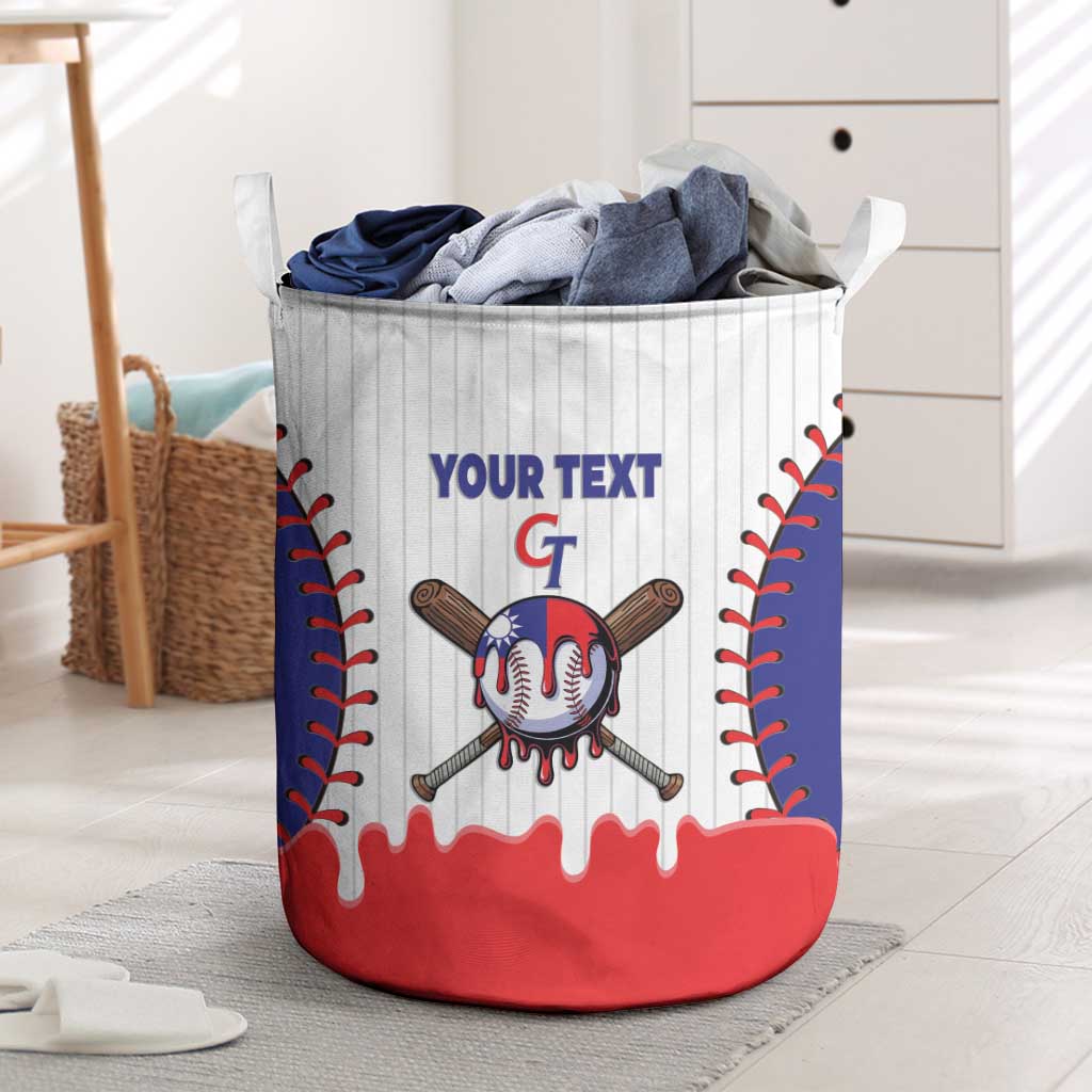 Chinese Taipei 2026 Baseball Custom Laundry Basket Go Taiwan Drip Style