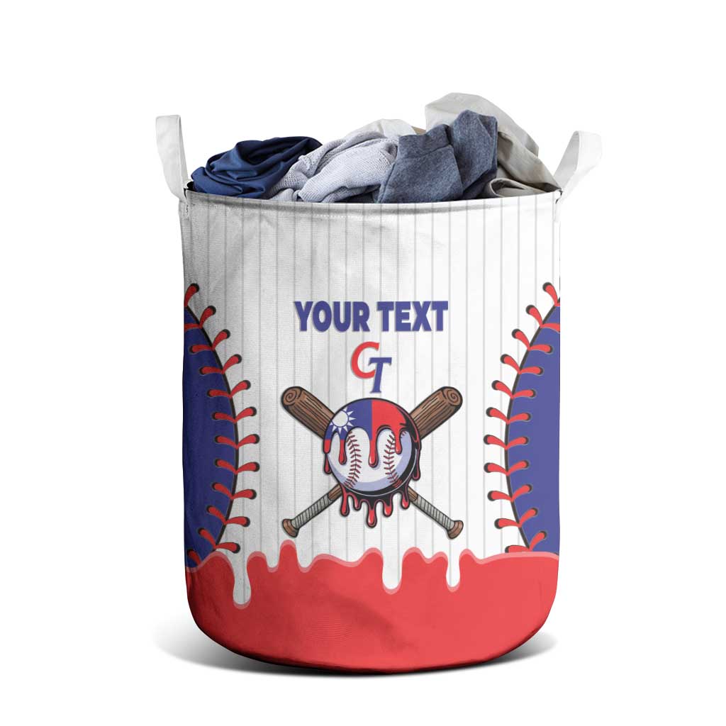 Chinese Taipei 2026 Baseball Custom Laundry Basket Go Taiwan Drip Style