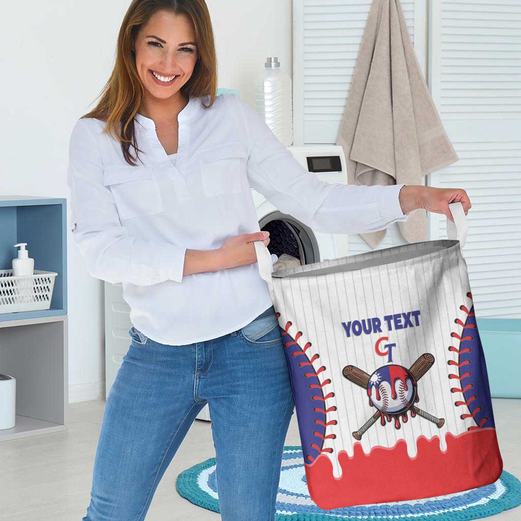 Chinese Taipei 2026 Baseball Custom Laundry Basket Go Taiwan Drip Style