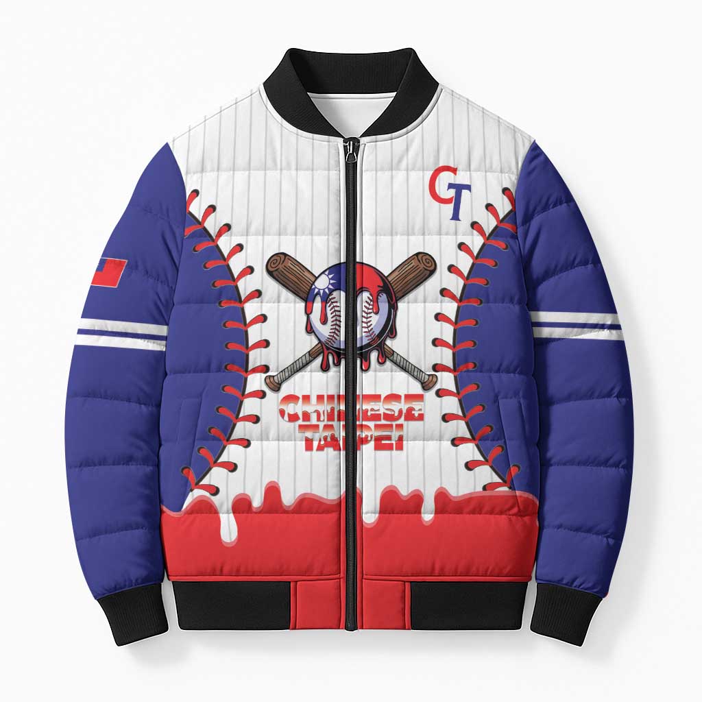 Chinese Taipei 2026 Baseball Custom Bomber Puffer Jacket Go Taiwan Drip Style