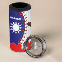 Chinese Taipei 2026 Baseball Custom 4 in 1 Can Cooler Tumbler Go Taiwan Drip Style