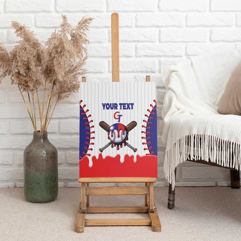 Chinese Taipei 2026 Baseball Custom Canvas Wall Art Go Taiwan Drip Style