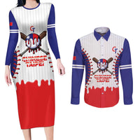 Chinese Taipei 2026 Baseball Custom Couples Matching Long Sleeve Bodycon Dress and Long Sleeve Button Shirt Go Taiwan Drip Style
